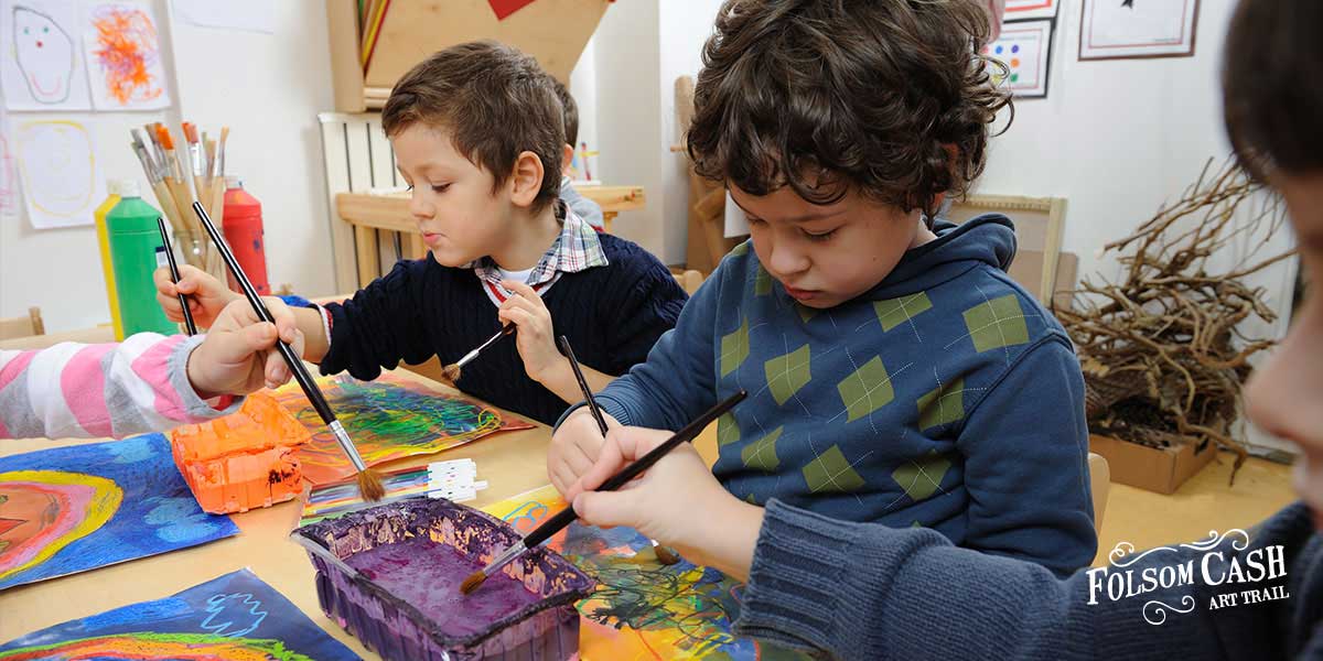 Children Painting Together